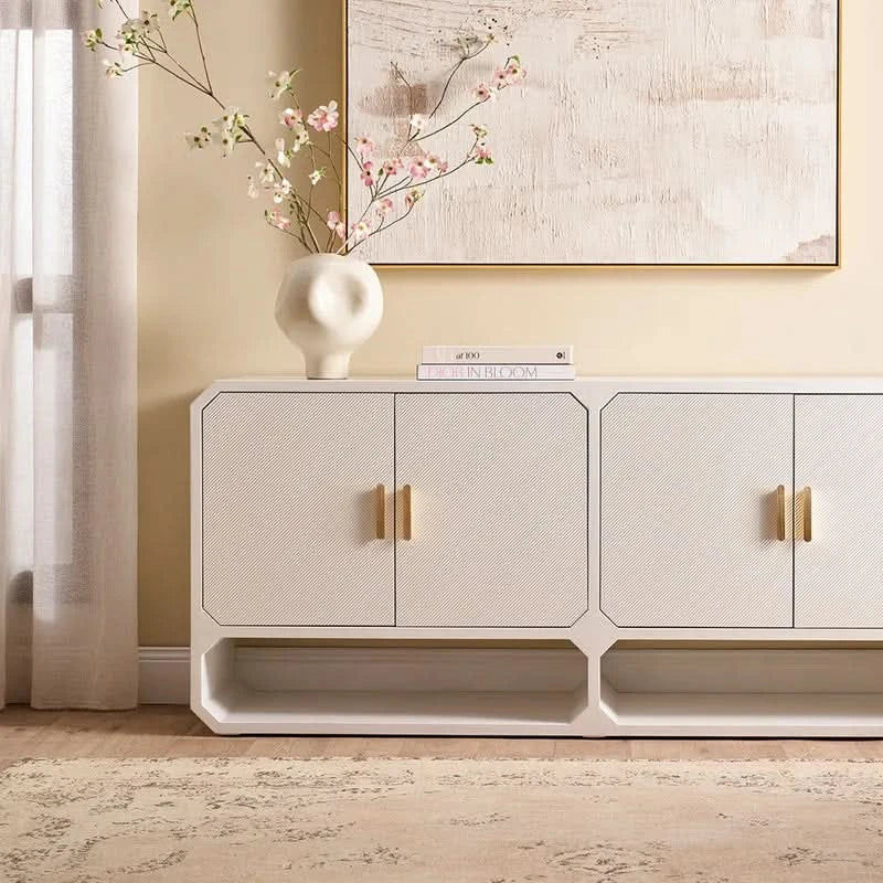 DELGARDO 4-DOOR BUFFET/SIDEBOARD WHITE - MyChocolateWood