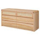 YARRIN MESSMATE TIMBER & RATTAN 6 DRAWER DRESSER/CHEST OF 6 DRAWERS NATURAL - MyChocolateWood