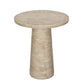 BARDOT ROUND CEMENT SIDE TABLE/LAMP TABLE NATURAL - MyChocolateWood