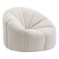 MADELEY CHENILLE SWIVEL OCCASIONAL CHAIR ARMCHAIR CREAM - MyChocolateWood