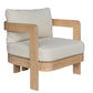VERONA EUCALYPTUS TIMBER ARMCHAIR CREAM/LIGHT SMOKE