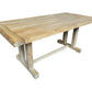 LAMIA RECYCLED ELM TRESTLE DINING TABLE 184CM - MyChocolateWood