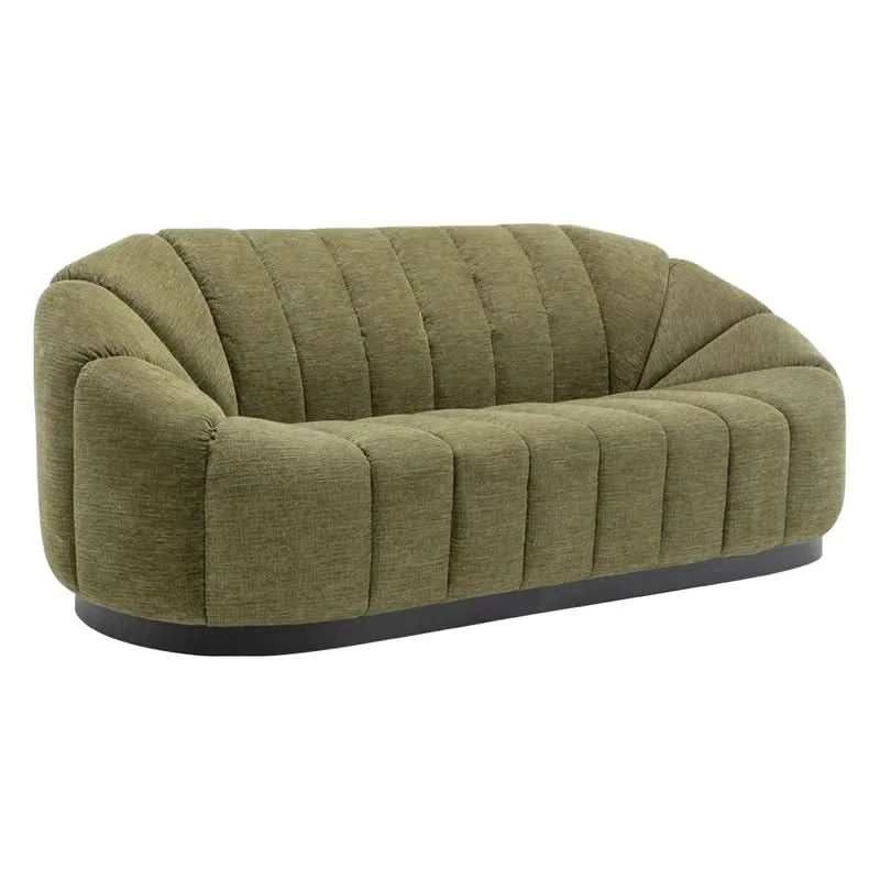 MADELEY 2.5-SEATER CHENILLE SOFA OLIVE - MyChocolateWood