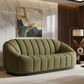 Madeley 2.5-Seater Chenille Sofa in Olive - Chocolate Wood
