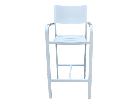 Bradley Outdoor Aluminium Bar Chair White
