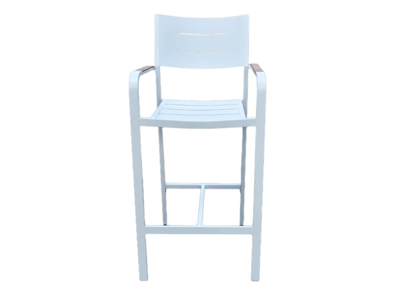 Bradley Outdoor Aluminium Bar Chair White