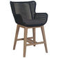 ATHENA EUCALYPTUS TIMBER & ROPE OUTDOOR BAR CHAIR BLACK/NATURAL