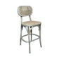 BAHAMAS GREY HAMPTON STYLE RATTAN BAR STOOL/COUNTER STOOL - MyChocolateWood