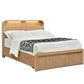 Denby Messmate Timber King Bed - Headboard Integrated LED Lighting Light Smoke