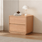Jonfu Messmate Timber 2 Drawer Bedside Table Natural
