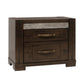 HERITAGE MALAYSIAN HARDWOOD 2 DRAWER BEDSIDE TABLES CHARCOAL GREY