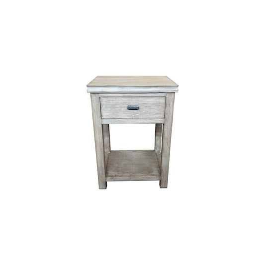 NEVANA RECYCLED ELM TIMBER 1-DRAWER BEDSIDE TABLE - MyChocolateWood