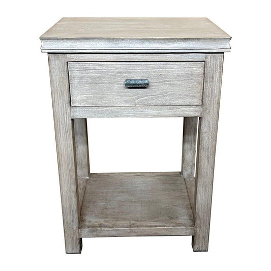 NEVANA RECYCLED ELM TIMBER 1-DRAWER BEDSIDE TABLE