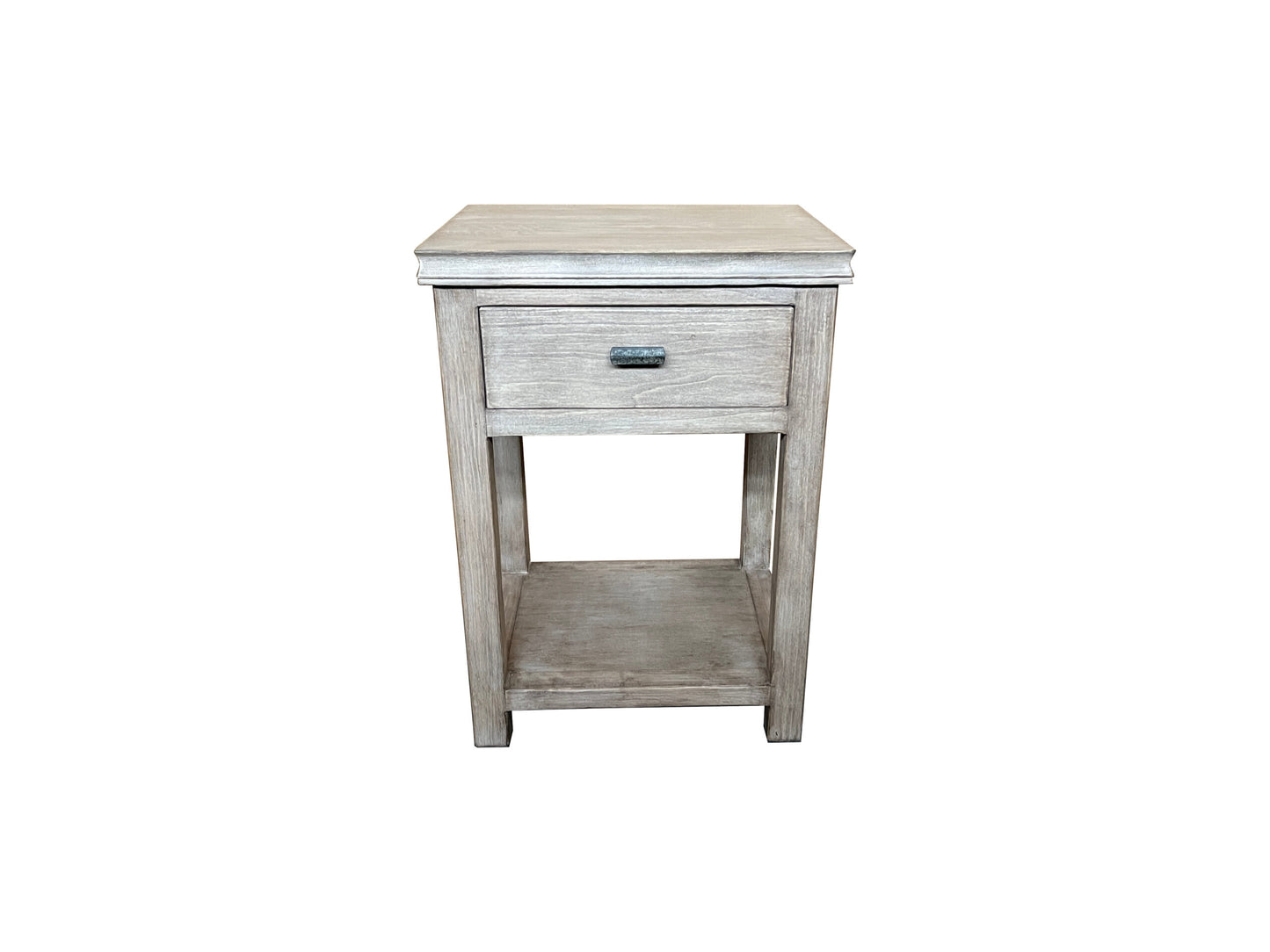NEVANA  RECYCLED ELM TIMBER 1-DRAWER BEDSIDE TABLE - MyChocolateWood