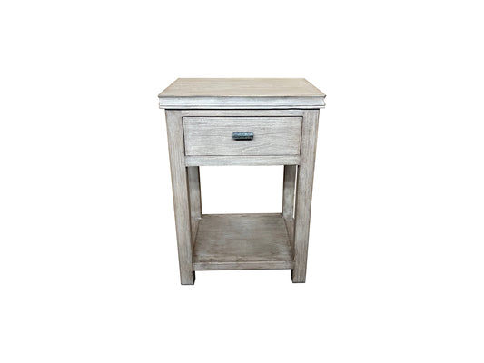 NEVANA  RECYCLED ELM TIMBER 1-DRAWER BEDSIDE TABLE - MyChocolateWood