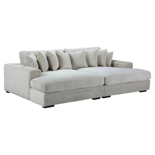 Karel Corduroy 2-Seater Sofa Bed Beige