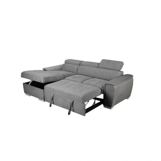 Sutton Fabric 2-Seater Sofa with Single Bed & Chaise