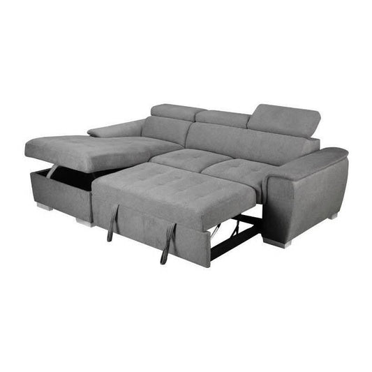 Sutton Fabric 2-Seater Sofa with Single Bed & Chaise