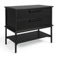 MORETTI 2-DRAWER BEDSIDE TABLE SATIN BLACK LARGE - MyChocolateWood