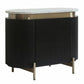 DENEUVE BEDSIDE TABLE BLACK WITH CARRARA MARBLE TOP - MyChocolateWood