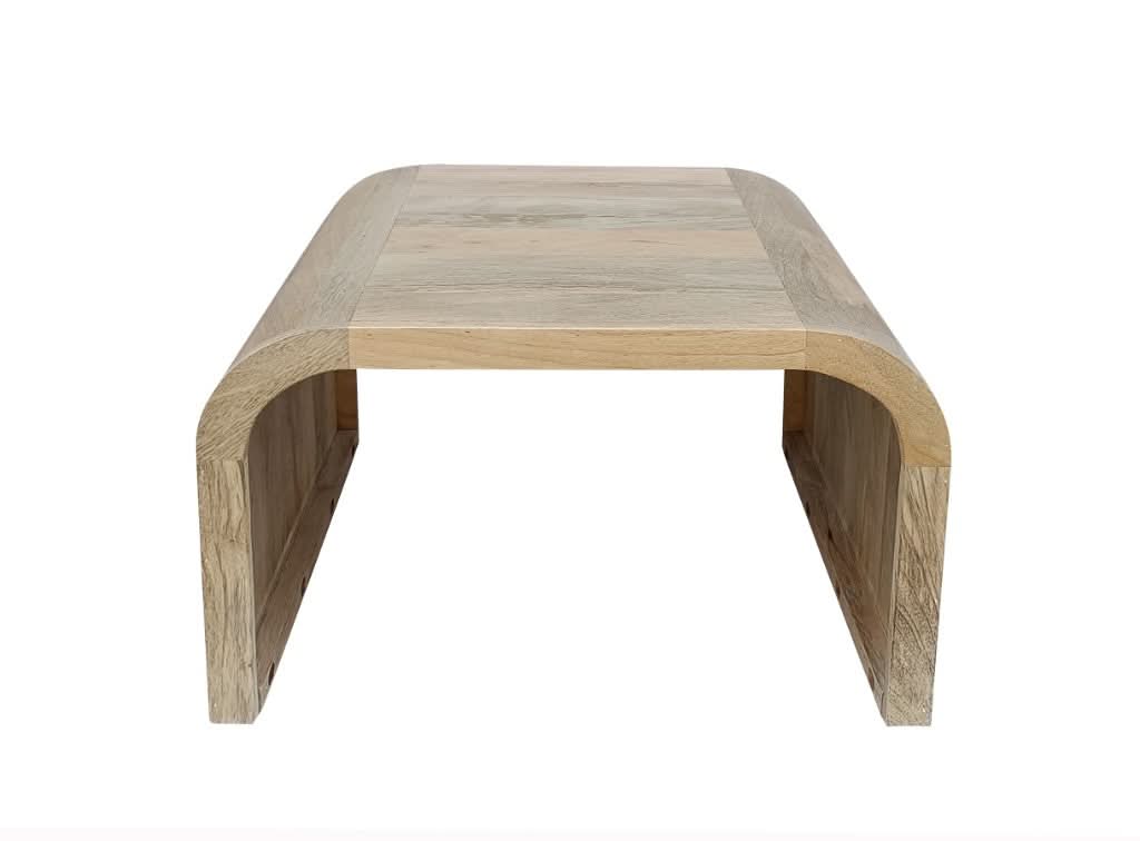 NIVAN  MANGO WOOD SIDE TABLE  OCCASIONAL TABLE NATURAL - MyChocolateWood