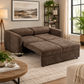 Amberli Fabric 2-Seater Sofa/Pull-Out Sofa Bed Truffle colour - MyChocolateWood