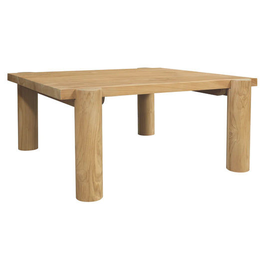 BRODY SOLID MAHOGANY SQUARE COFFEE TABLE NATURAL 90CM - MyChocolateWood