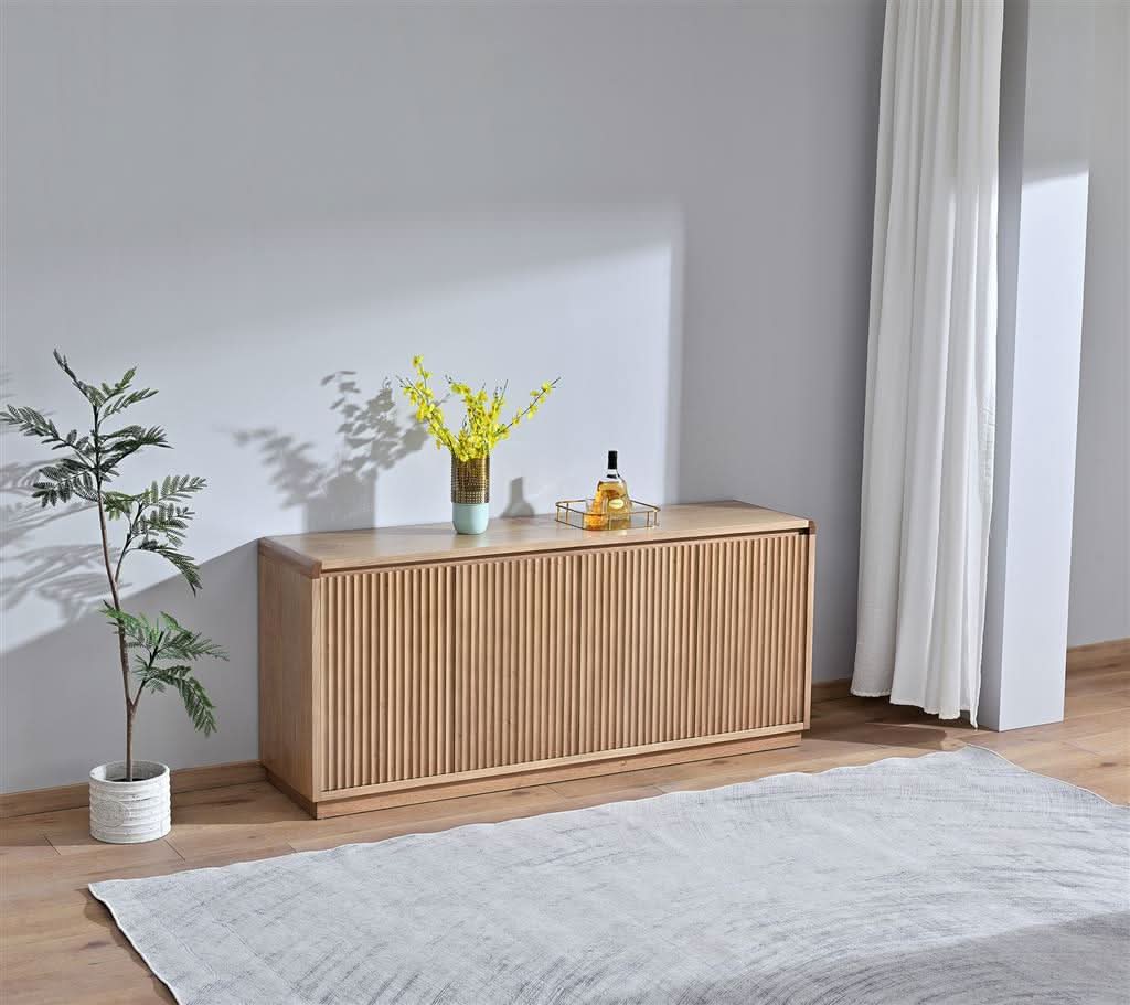 Denby Messmate Timber 4-Door Buffet/Sideboard Light Smoke