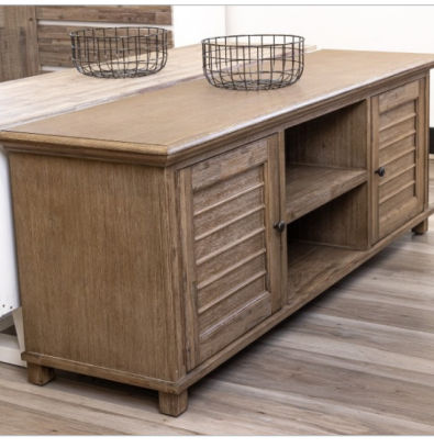 DEVONSHIRE ACACIA TIMBER 3-DOOR 3-DRAWER BUFFET/SIDEBOARD BRUSHED KHAKI