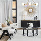 LAYTON WHITE/BLACK BOUCLE ARMCHAIR - MyChocolateWood