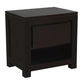 TANAKA SOLID MAHOGANY TIMBER BEDSIDE TABLE WITH 1 DRAWER IN CHOCOLATE - MyChocolateWood