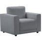 Yanni Fabric Armchair - Steel - MyChocolateWood