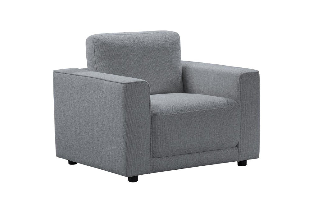 Yanni Fabric Armchair - Steel - MyChocolateWood