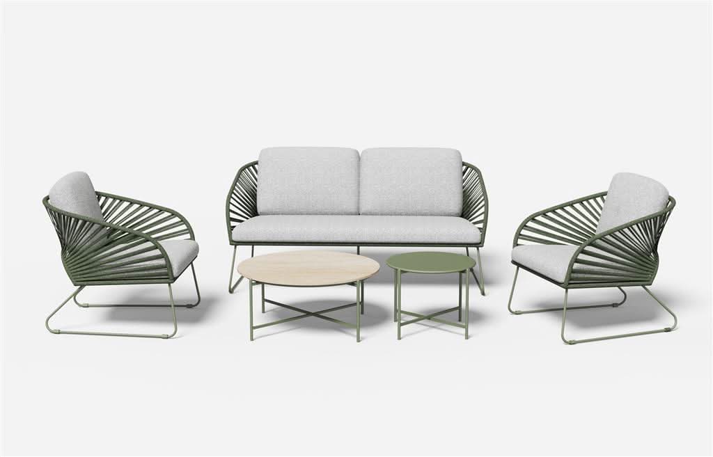HAVERS 4 PIECE OUTDOOR SOFA SET/LOUNGE SET MOCHA