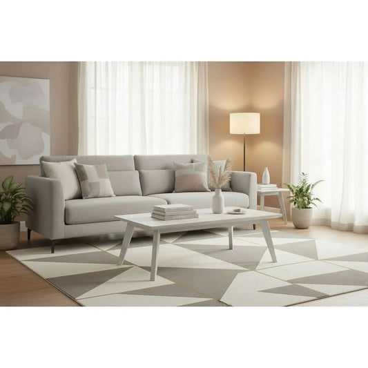 Halifax Solid Acacia Coffee Table 180cm in Brushed White