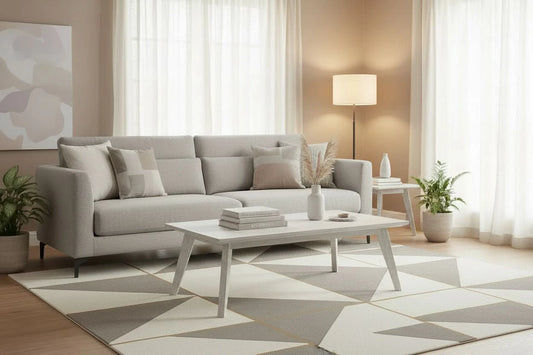 Halifax Solid Acacia Coffee Table 180cm in Brushed White