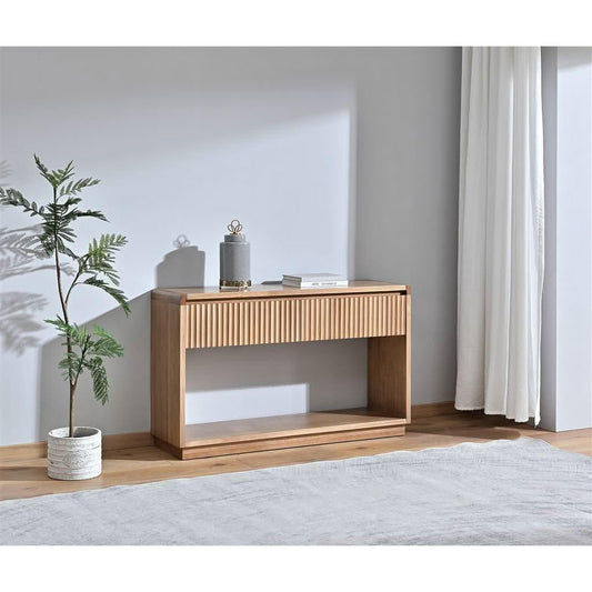 Denby Messmate Timber 2-Drawer Console Table/Hall Table Light Smoke