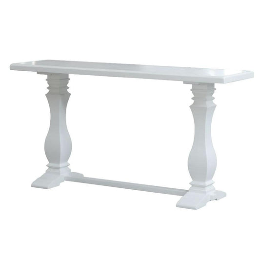 Sherborne acacia wood console table by MyChocolateWood, showcasing a sleek hall table with natural wood grain and modern design.