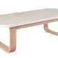 VERONA EUCALYPTUS TIMBER COFFEE TABLE CREAM/LIGHT SMOKE