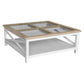CHRISTA HAMPTON SOLID ACACIA SQUARE COFFEE TABLE LIGHT OAK/WHITE - MyChocolateWood