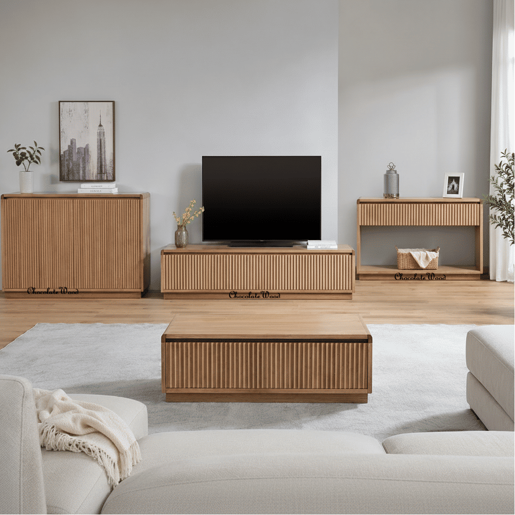 Denby Messmate Timber 2-Drawer Console Table/Hall Table Light Smoke