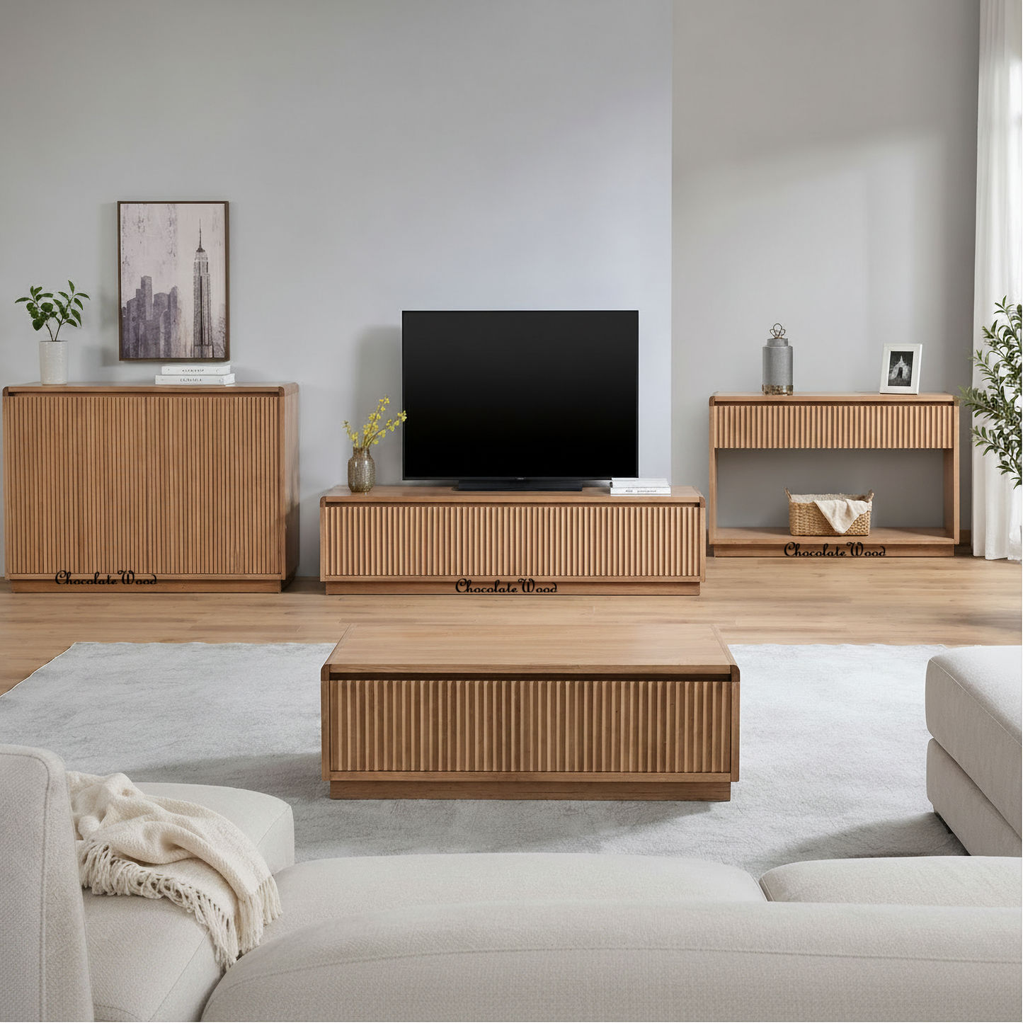Denby Messmate ETU Television Unit Light Smoke