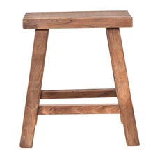 HARLOW STOOL IN SOLID HARDWOOD NATURAL 47X34X50CM