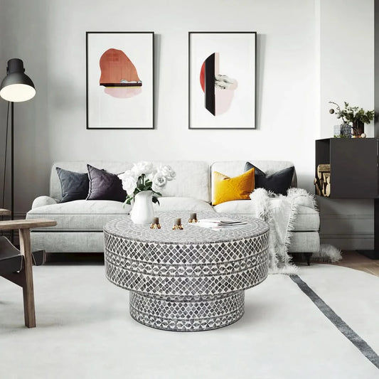 LILITH MOTHER OF PEARL HAND MADE COFFEE TABLE - MyChocolateWood