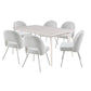 Halifax Solid Acacia Dining Table 180cm in Brushed White