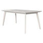 HALIFAX SOLID ACACIA TIMBER DINING TABLE  IN BRUSHED WHITE 180CM