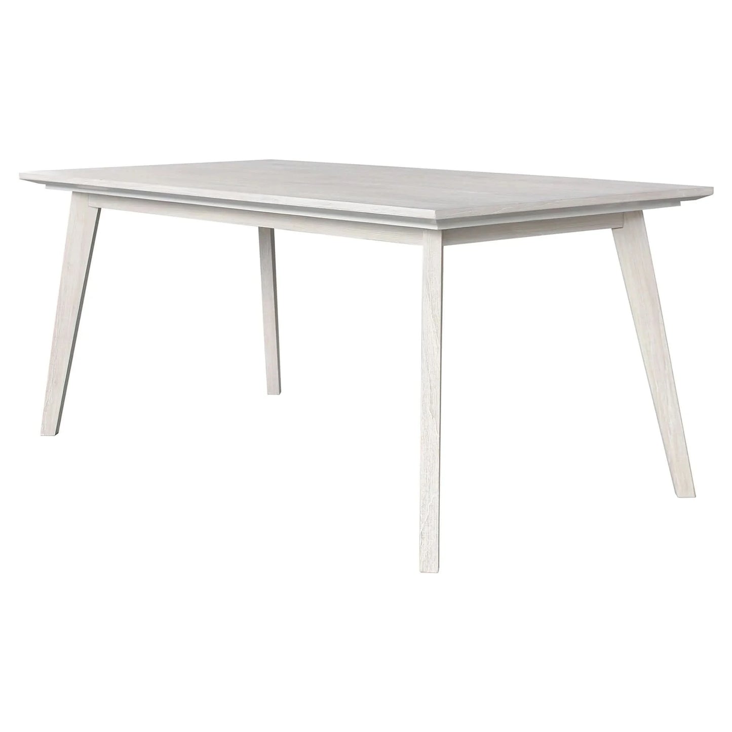HALIFAX SOLID ACACIA TIMBER DINING TABLE  IN BRUSHED WHITE 180CM