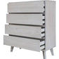 Halifax 4 Piece Solid Acacia Bedroom Suite: 1 Double Bed, 1 Tallboy, 2xBedside Tables  in Brushed White