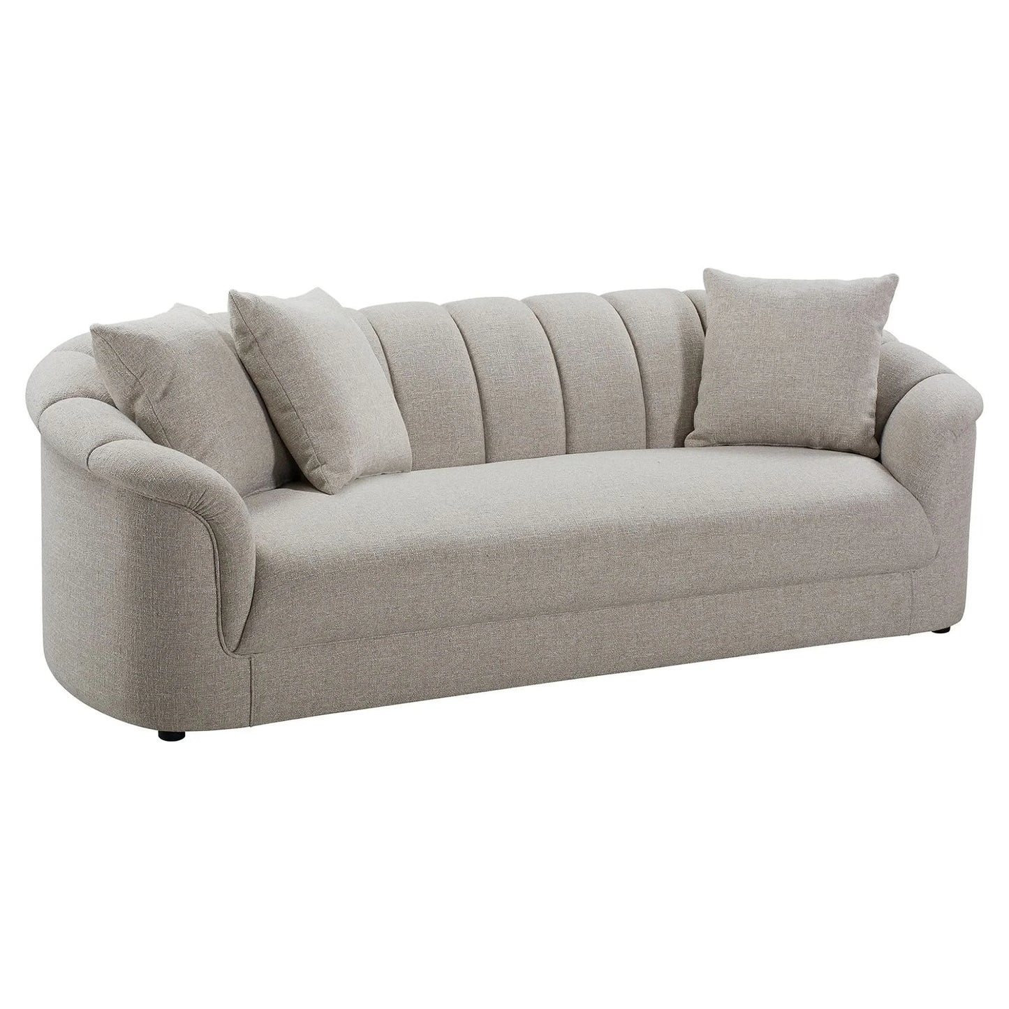 Andrella Fabric 3-Seater Sofa Beige