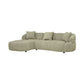 Elvina Fabric 2-Seater Sofa w/ LHF Chaise Pistachio